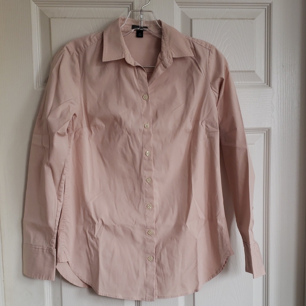 Ann Taylor Blush Pink Button Down Shirt